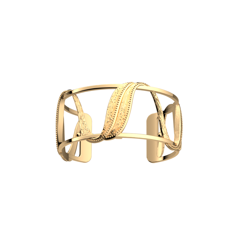 Drapé Customizable Rhodium-Finish Cuff Bracelet