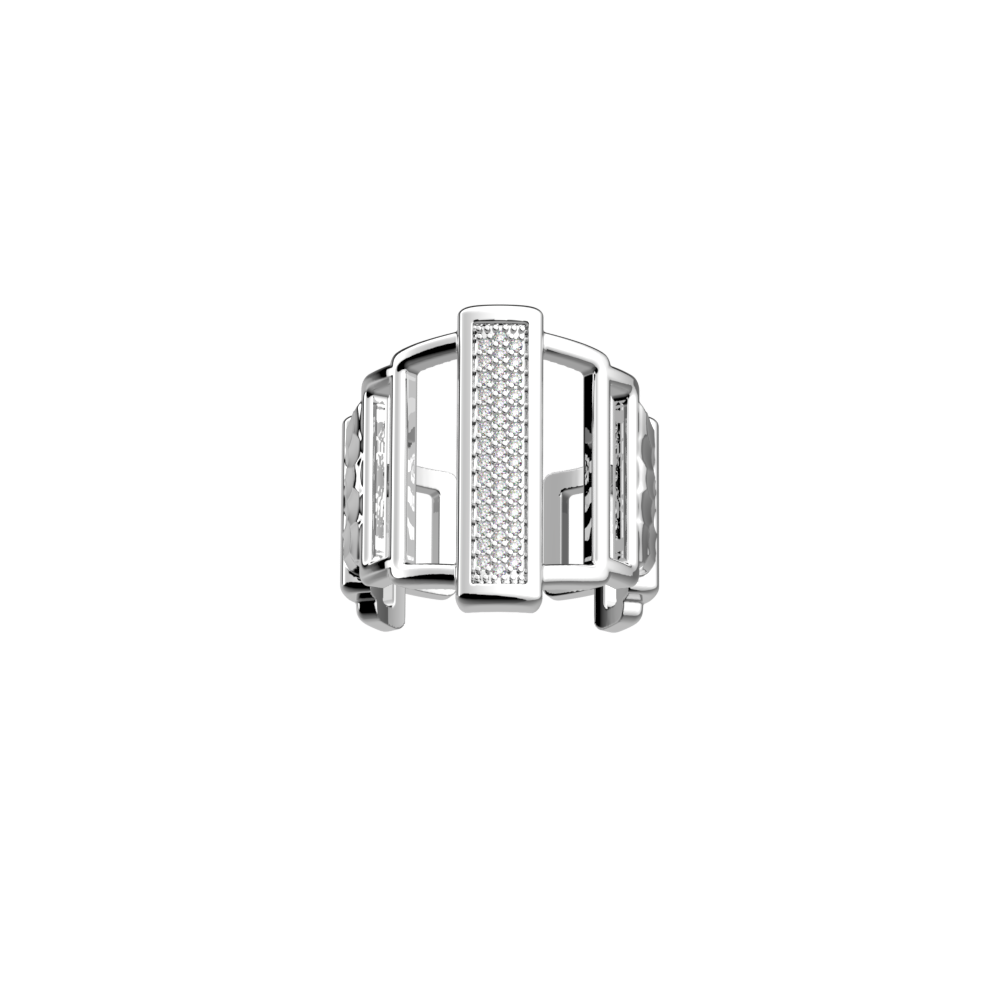 Merveille Customizable Gold-Finish Filigree Ring