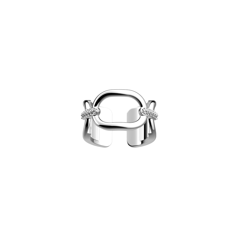 Chaîne Customizable Gold-Plated Band Ring